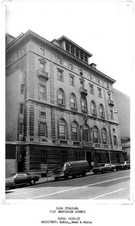 Casa Italiana. Designation Date: March 28, 1978. 1151-1161 Amsterdam Avenue