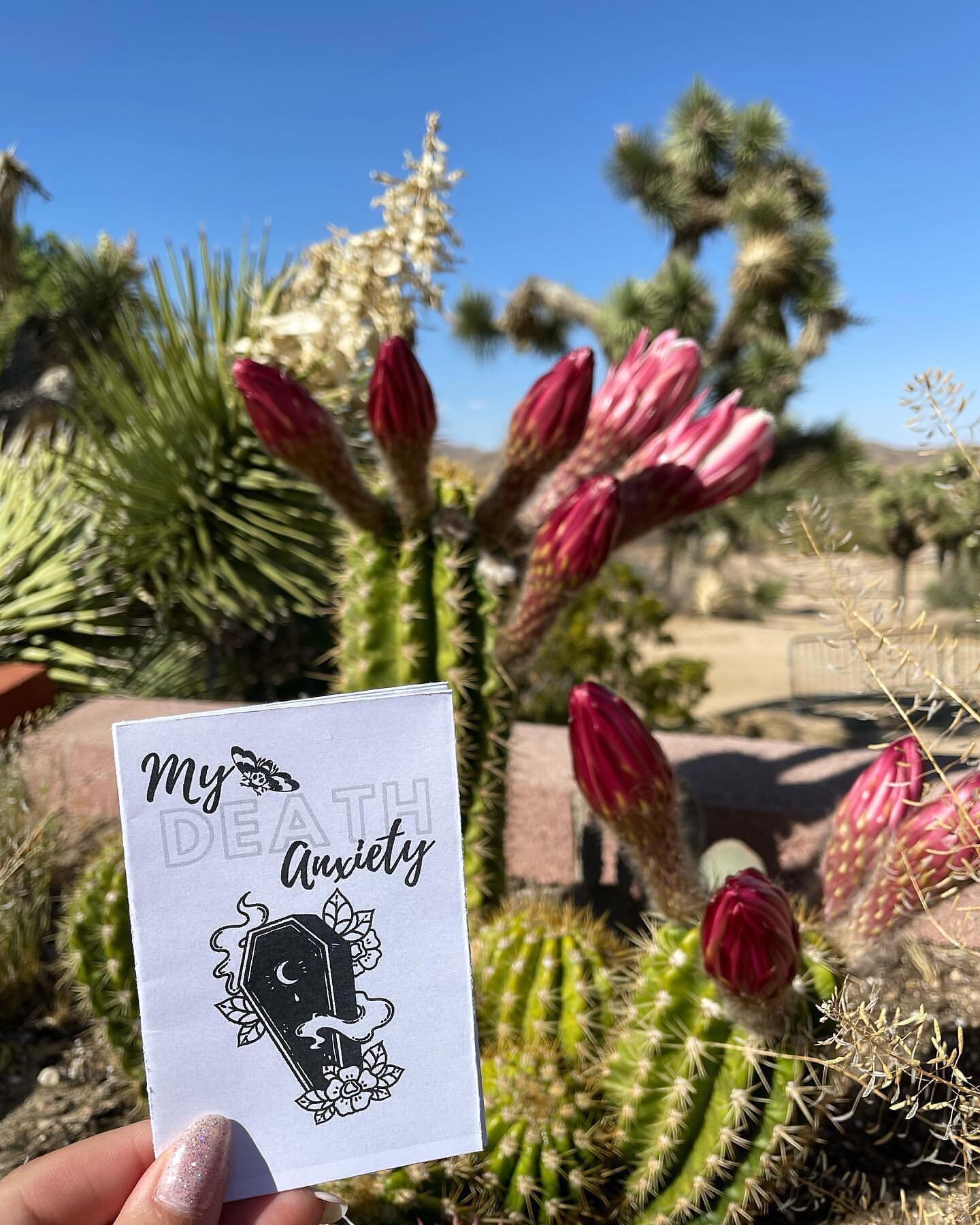 Thanks for the love Jen @thegrandcalavera 
A wonderful discussion at @jtretreatcenter for today&rsquo;s Death Cafe with @sacred_undertaking. Thank you for making this long time listener, first time caller feel welcome 🖤

My Death Anxiety Zine create