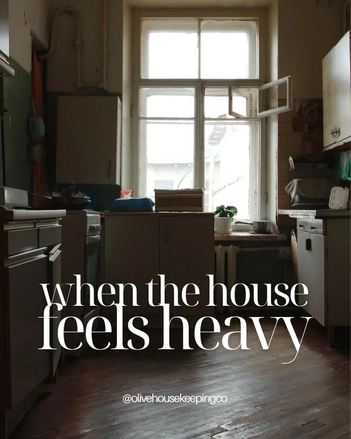 Ever notice how a messy house can make your heart feel heavy?

I really believe this:
Some things love to hide in chaos, clutter, and neglect.
When we&rsquo;re weighed down, depressed, or just off, cleaning can feel impossible. 

The dishes stack up.