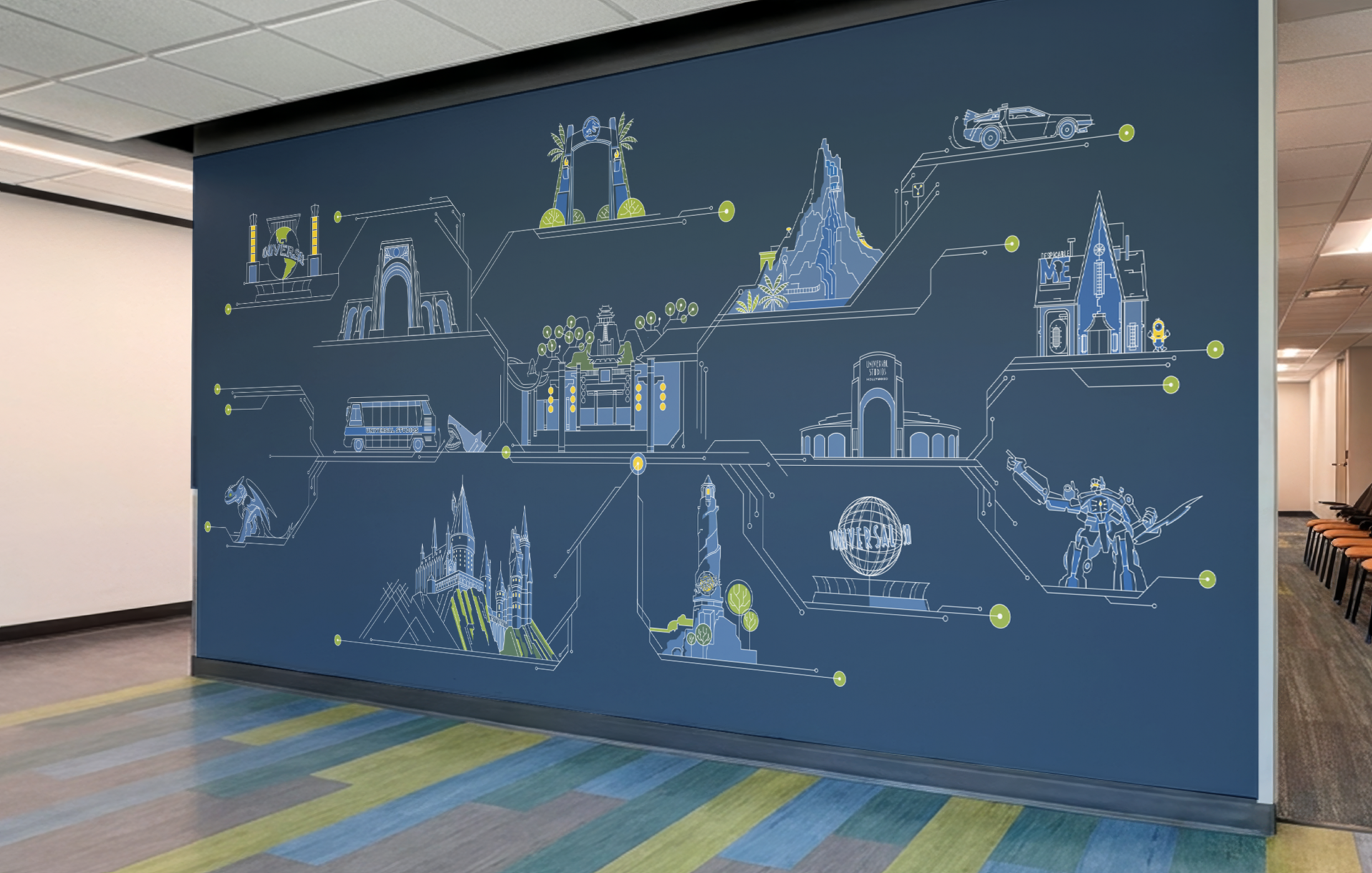 universal i.t. environmental placemaking graphics installed.