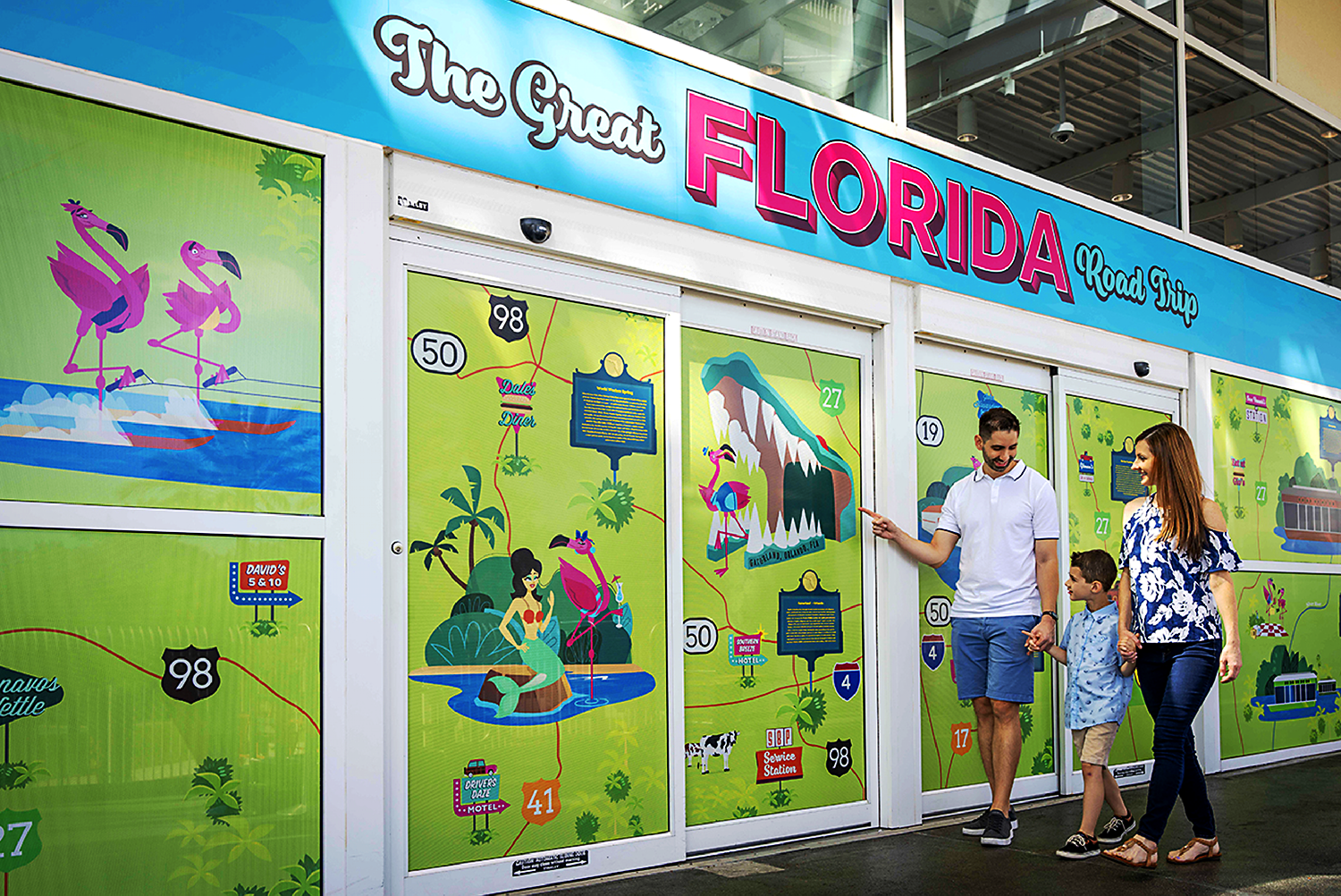 Icon Park great Florida road trip experiential environmental graphics