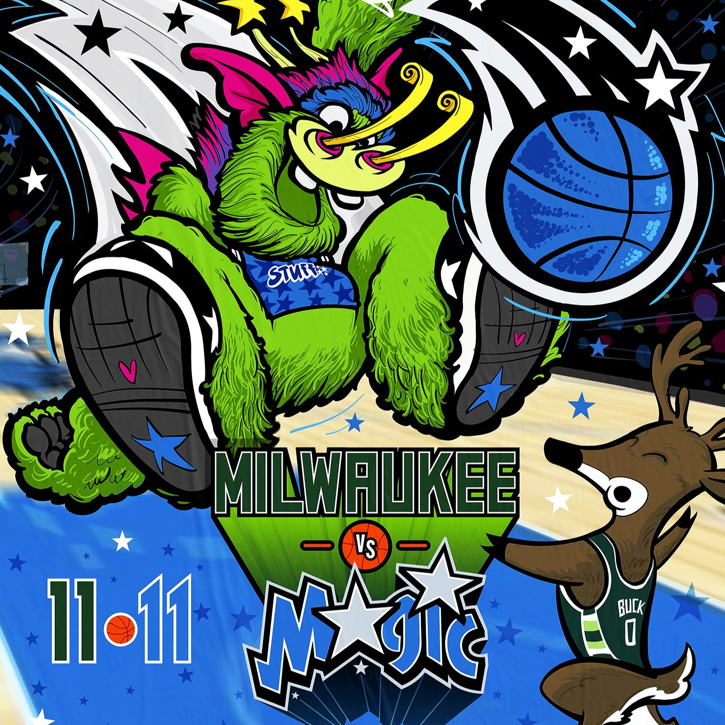 Orlando Magic Poster Magic v. Milueakee.