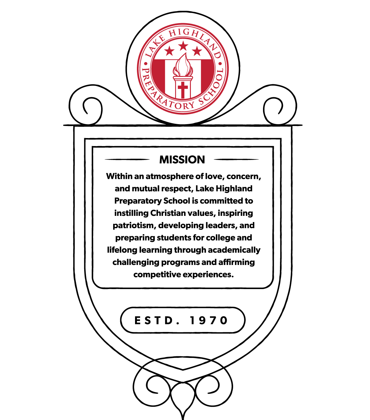 Donor gallery close-ups mission crest.