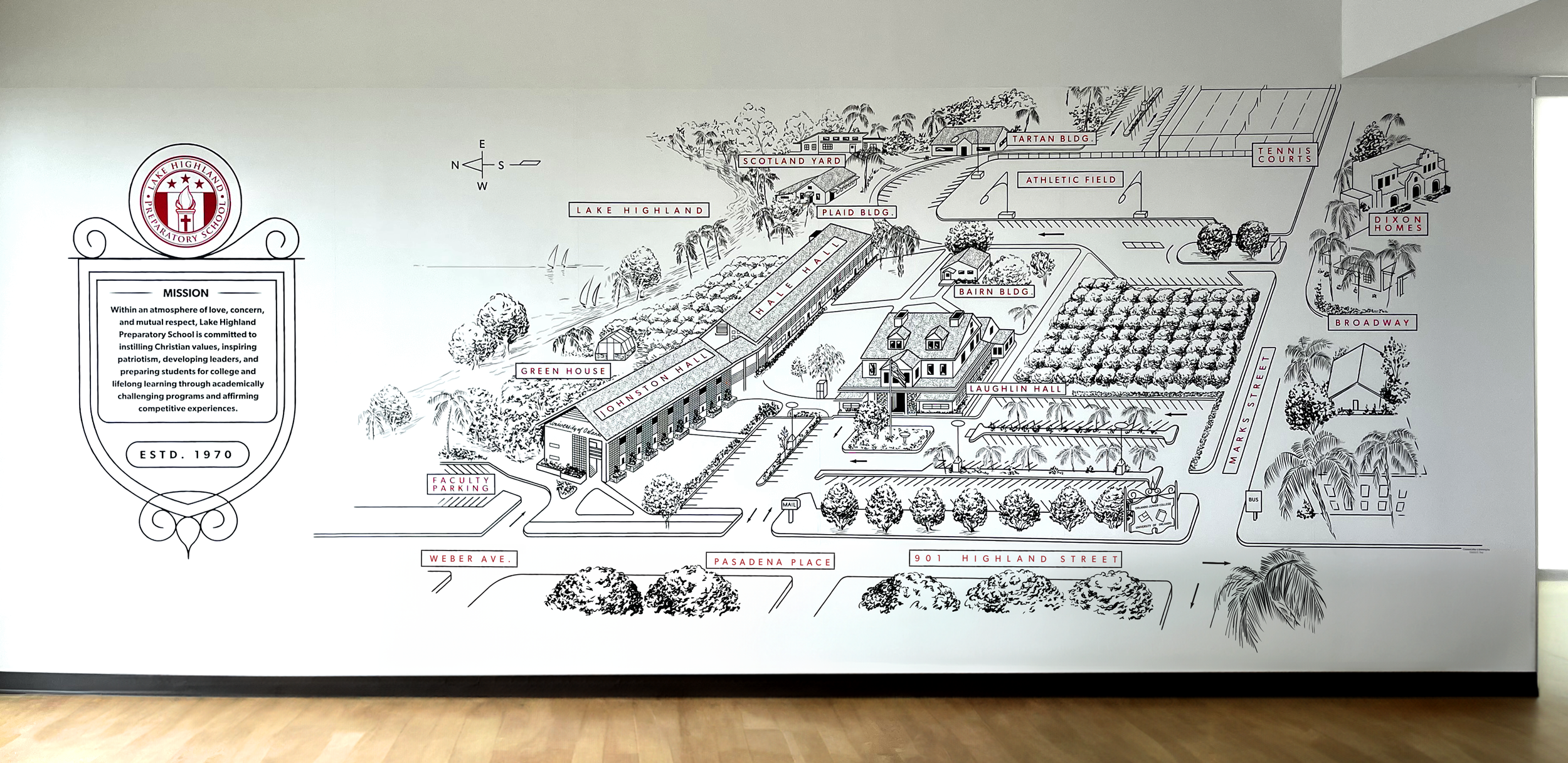 donor gallery placemaking art installed graphic