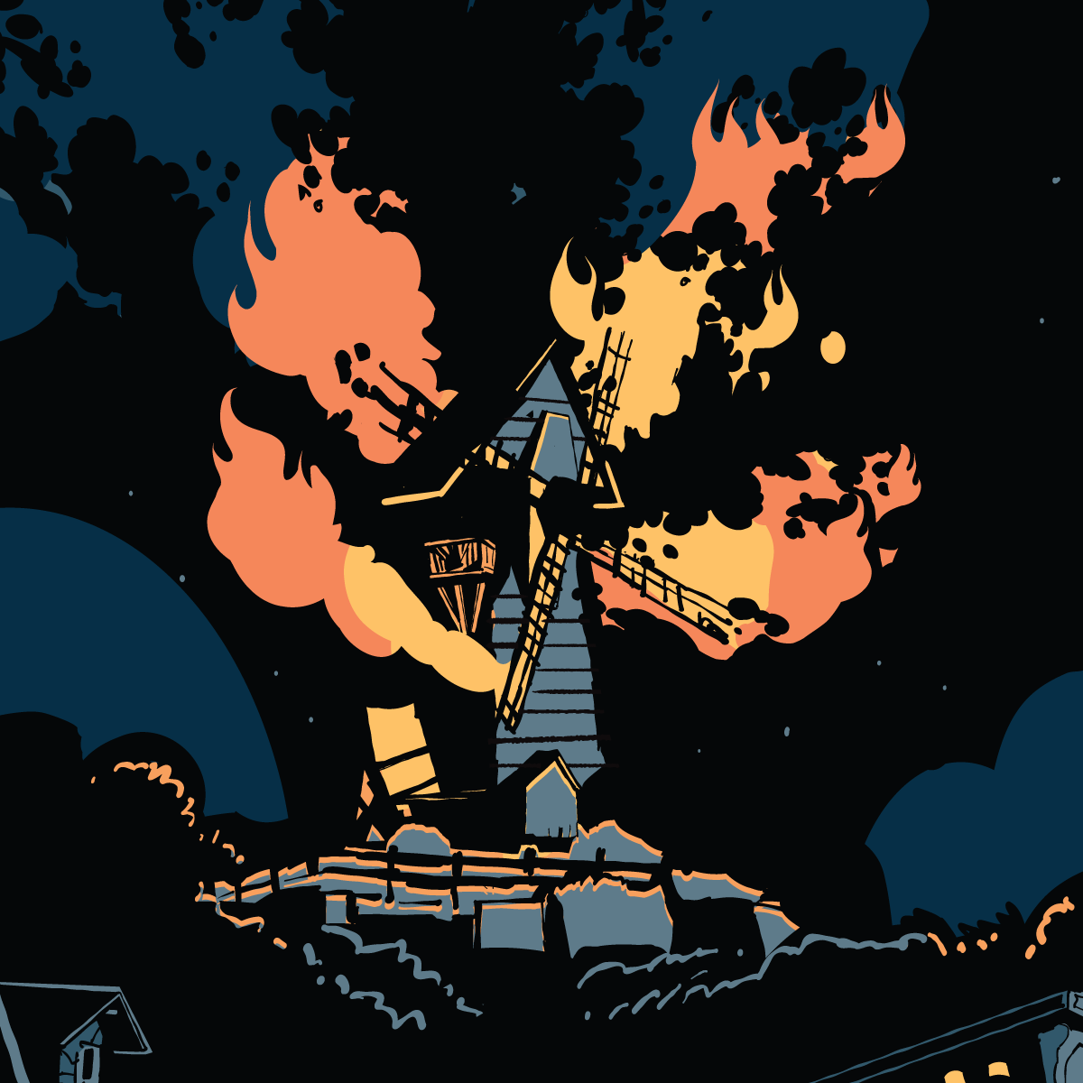 darkmoor franburing blade tavern windmill environmental placemaking graphics close-up.