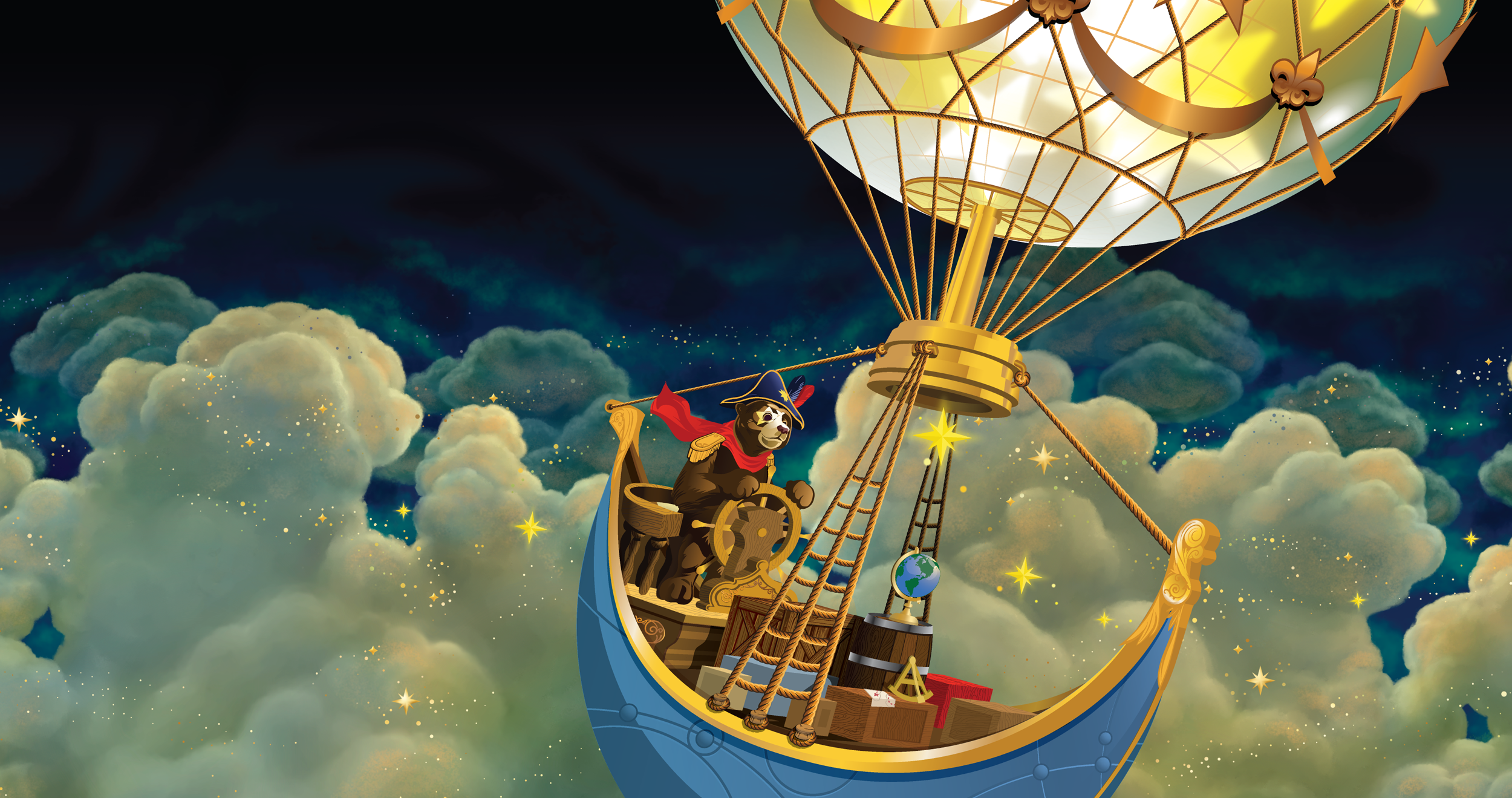 captain cacao moonship environmental placemaking graphics full view.