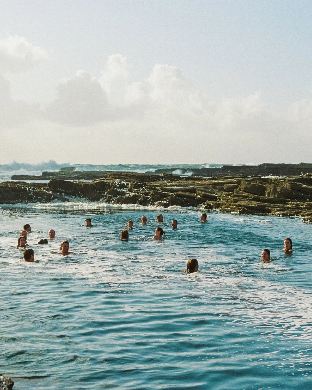 an evening swim on #35mm