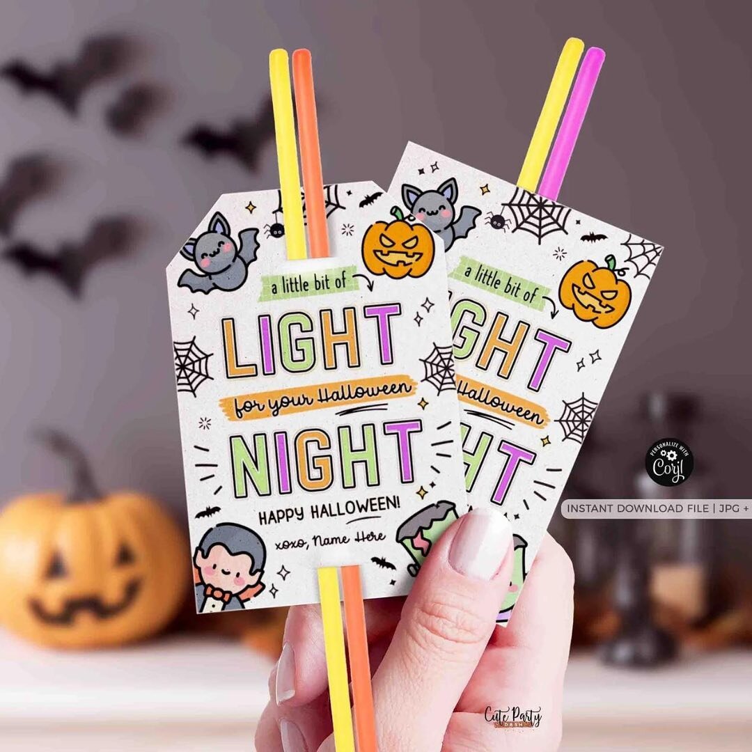 🔦 light up the night 🌘with these fun glow stick treat printables from @cutepartydash 
Check out the full blog for all the Halloween printables!
🌘💜🌘💜🌘

#shopssmallgiftguides
#itsalwaysagooddaytoshopsmall

#HalloweenParty
#SchoolParty
#Classroom