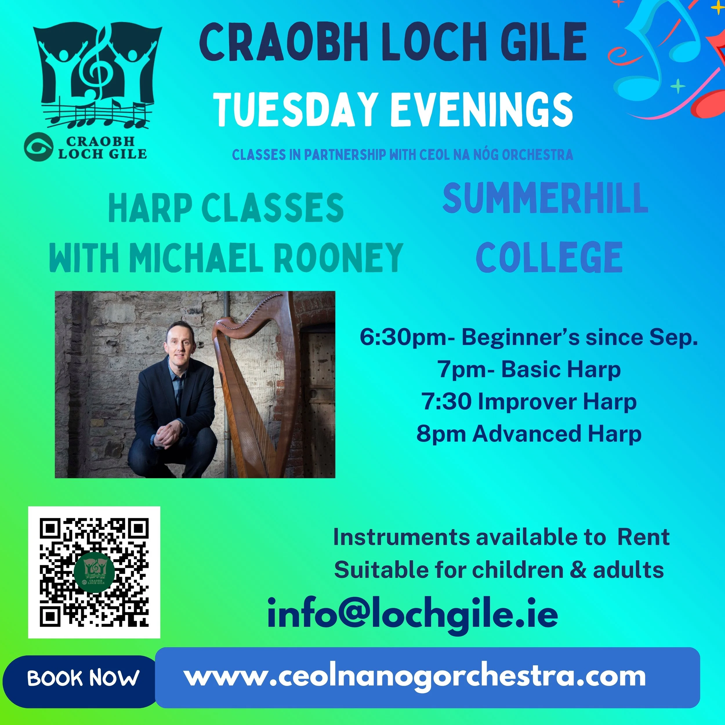 Tuesday Harp Classes with Michael Rooney