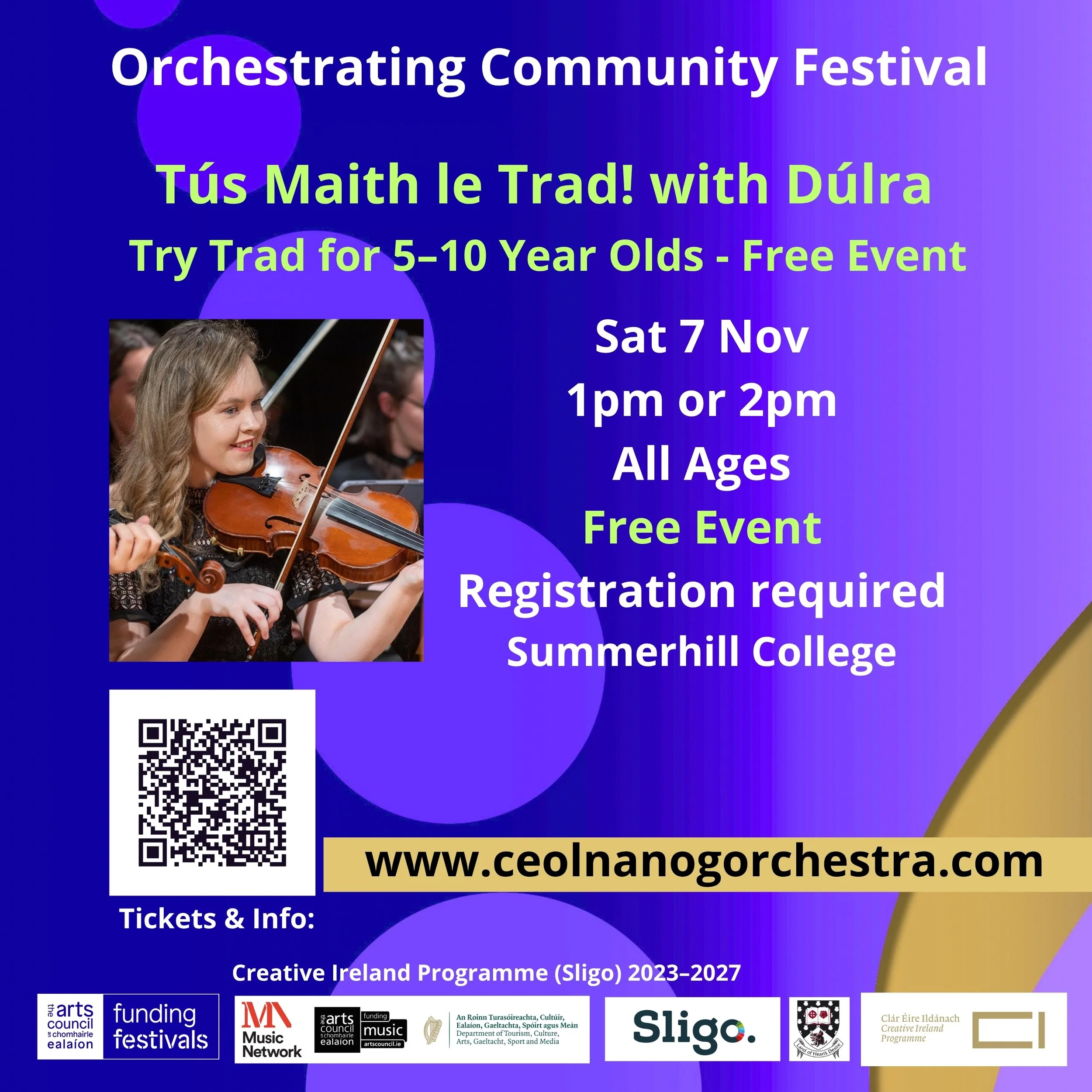 🎶 Tús Maith le Trad! with Dúlra -Sat 7 Nov 1pm or 2pm