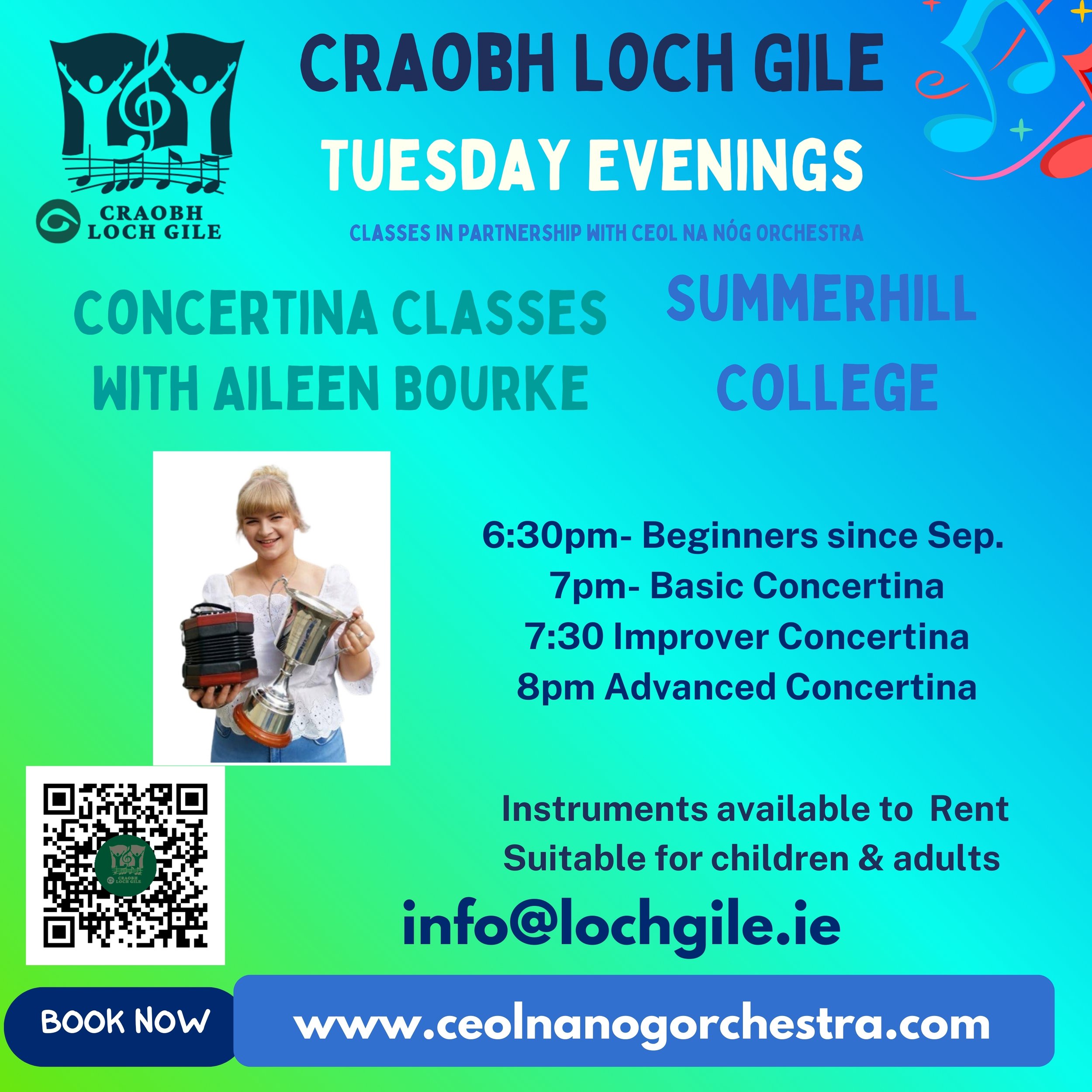 Tuesday Concertina Classes with Aileen Bourke