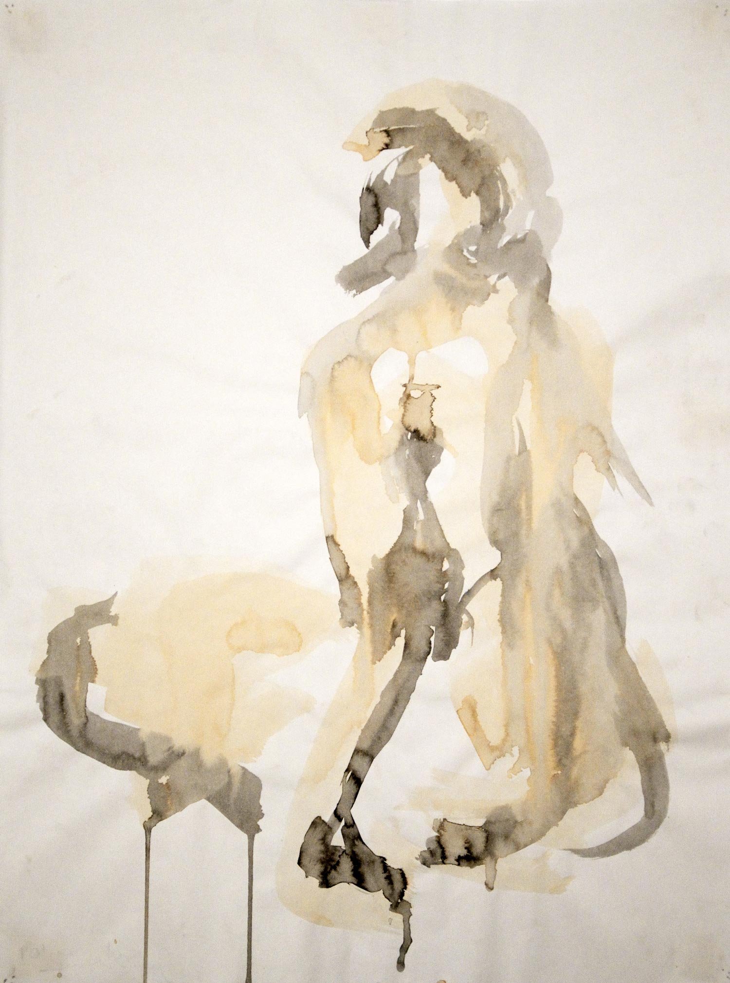 Ink Drawing (Untitled 11), 2012, Ink on Paper by Jaya Griscom