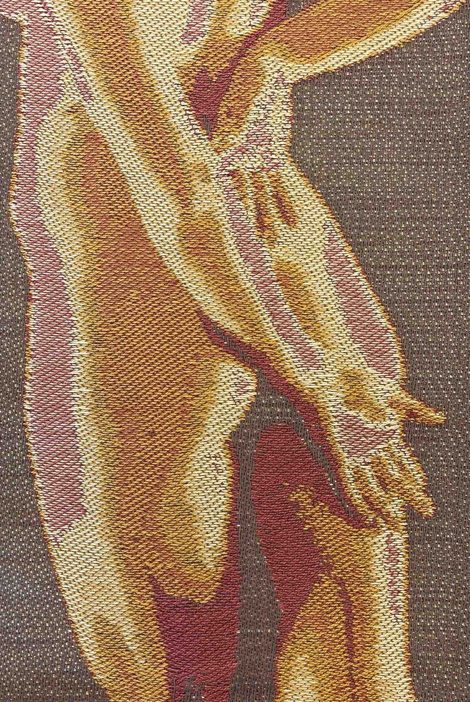 Behind, 2023, handwoven cotton jacquard, textile by Jaya Griscom