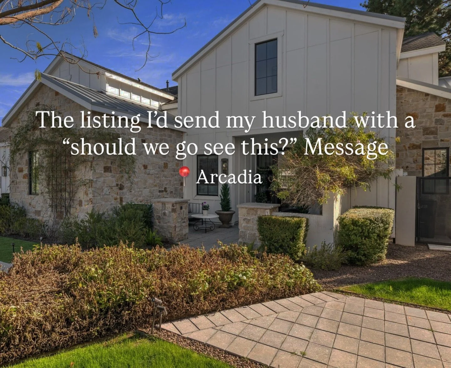 Just listed for $2,600,000.  I sent this to my husband and said &ldquo;should we go see this?&rdquo; If you&rsquo;re looking for a home in Arcadia this one is my favorite on the market today! 

Comment &ldquo;home&rdquo; and I&rsquo;ll send you the l