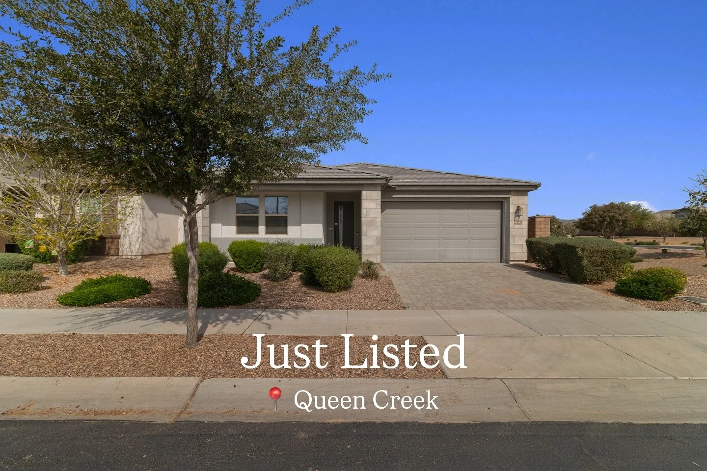 Just listed in Queen Creek! 
$550,000
1950 sq ft, 3 bed + den 2.5 baths 
Brand new pool. 

Comment &ldquo;queen&rdquo; for the details