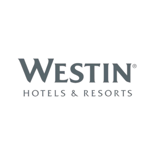 Westin Hotels & Resorts logo on a black background.