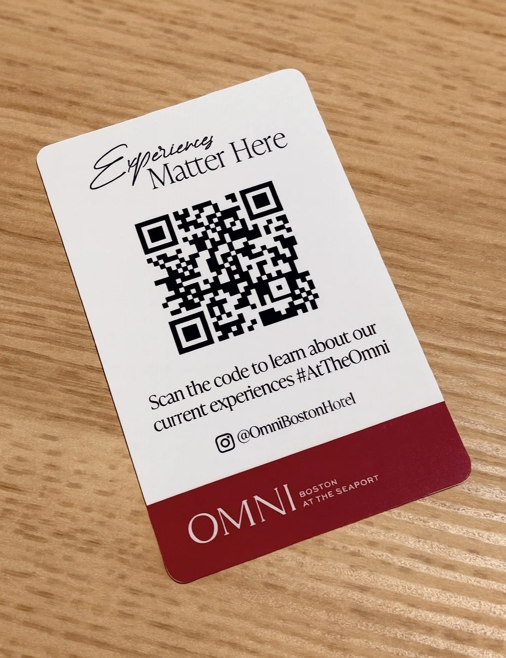 Room key design for Omni Boston Hotel at the Seaport and their 1,054 rooms.