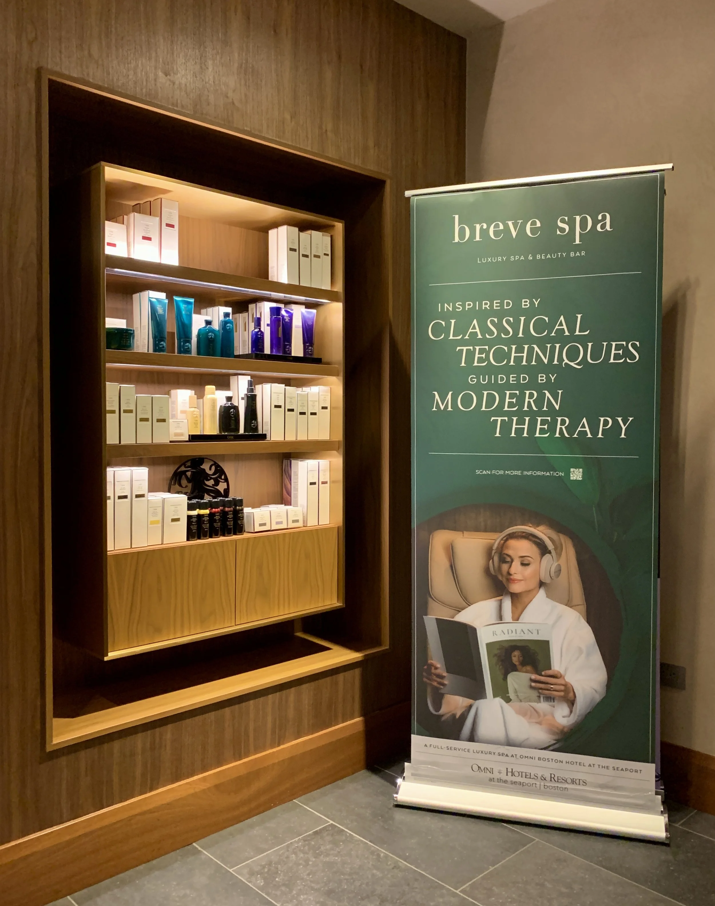 Promotional banner design & production for Breve Spa in Boston, MA.