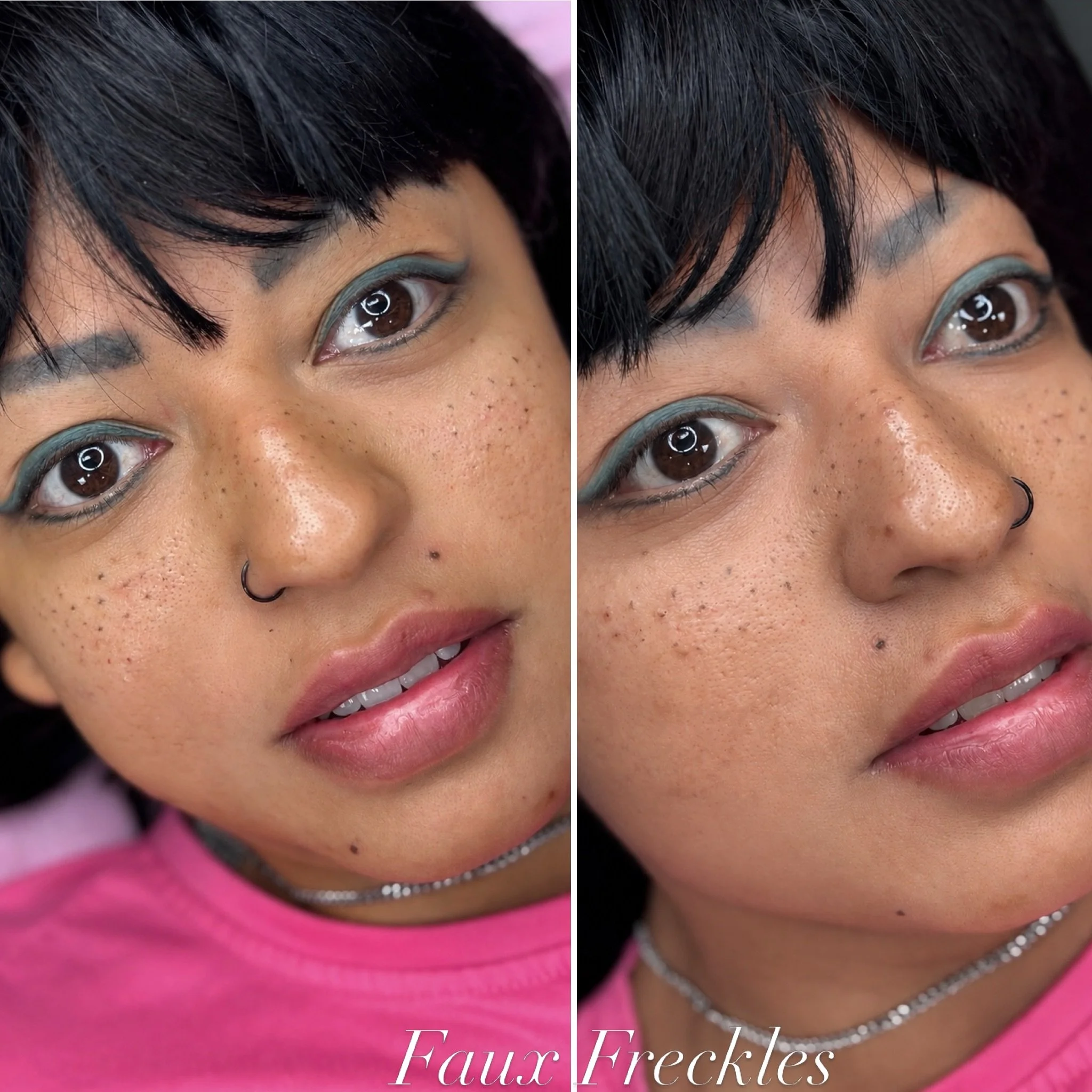 ✨ Fox Light Freckles ✨
How cute are these?! 🥹🤎 We created a soft, scattered freckle pattern designed specifically for this client&rsquo;s features and the look she wanted.

Permanent freckles are completely customizable &mdash; they can be placed l
