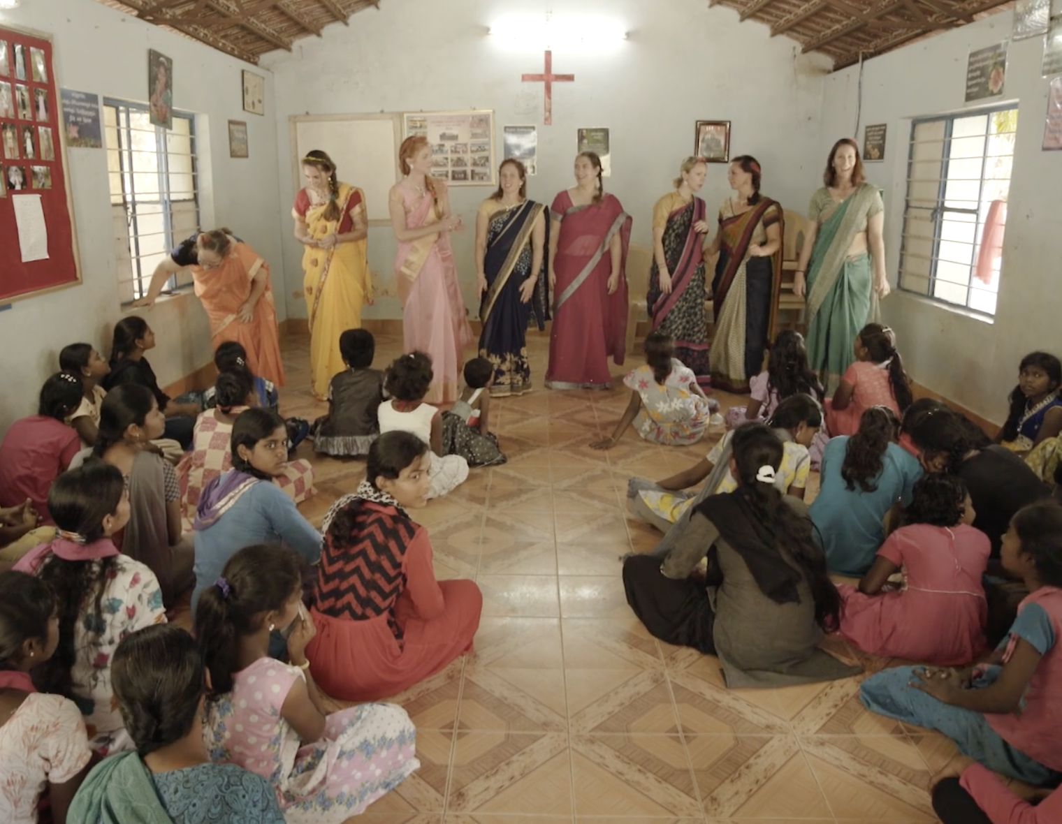 A group of women sitting in room in India from Send Hope Now