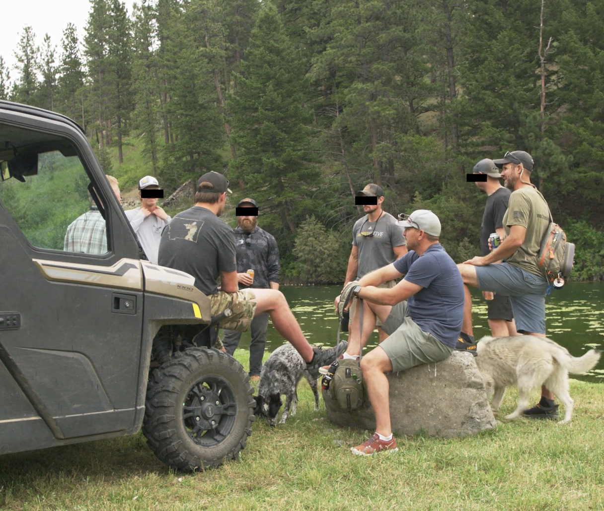 A group of men sitting in a circle from Big Sky Bravery