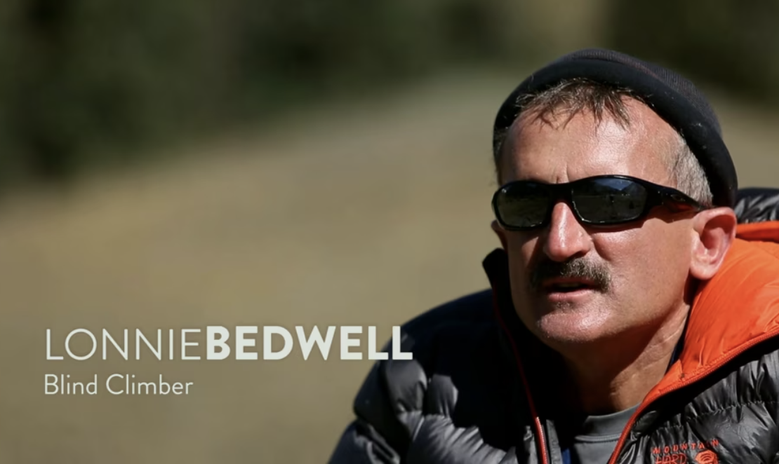 picture of Lonnie BedWell a blind climber