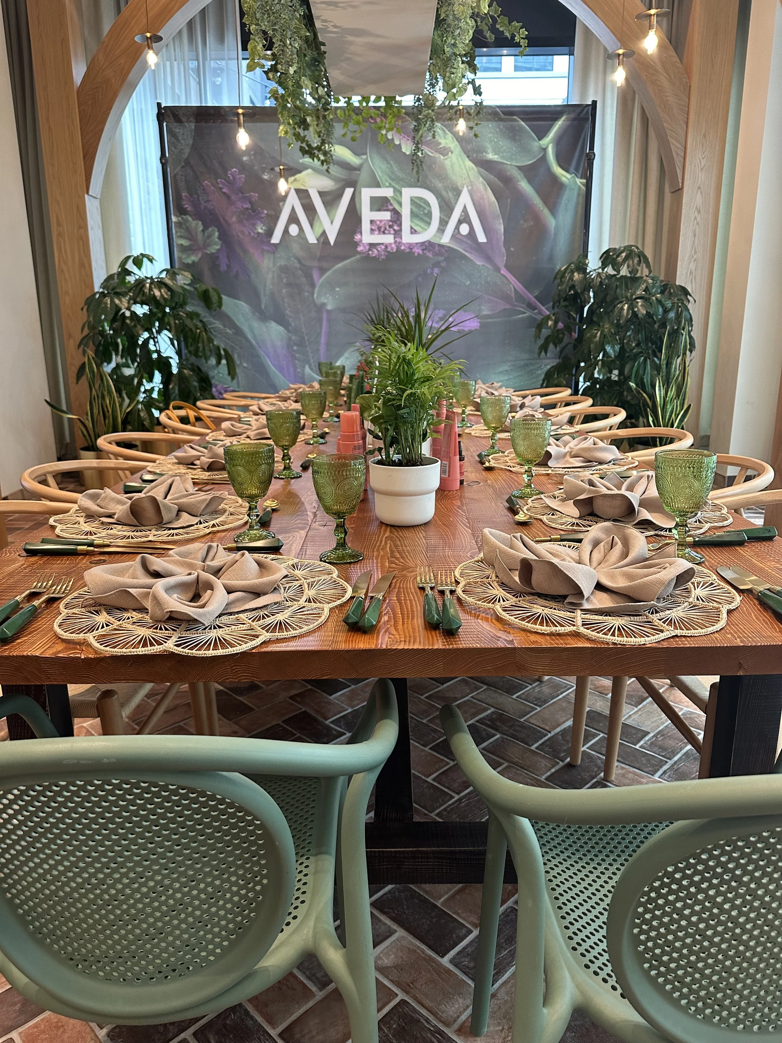 Aveda, Montreal Press Preview. Designed by Spatial  Event Architects Alexandria Design House 