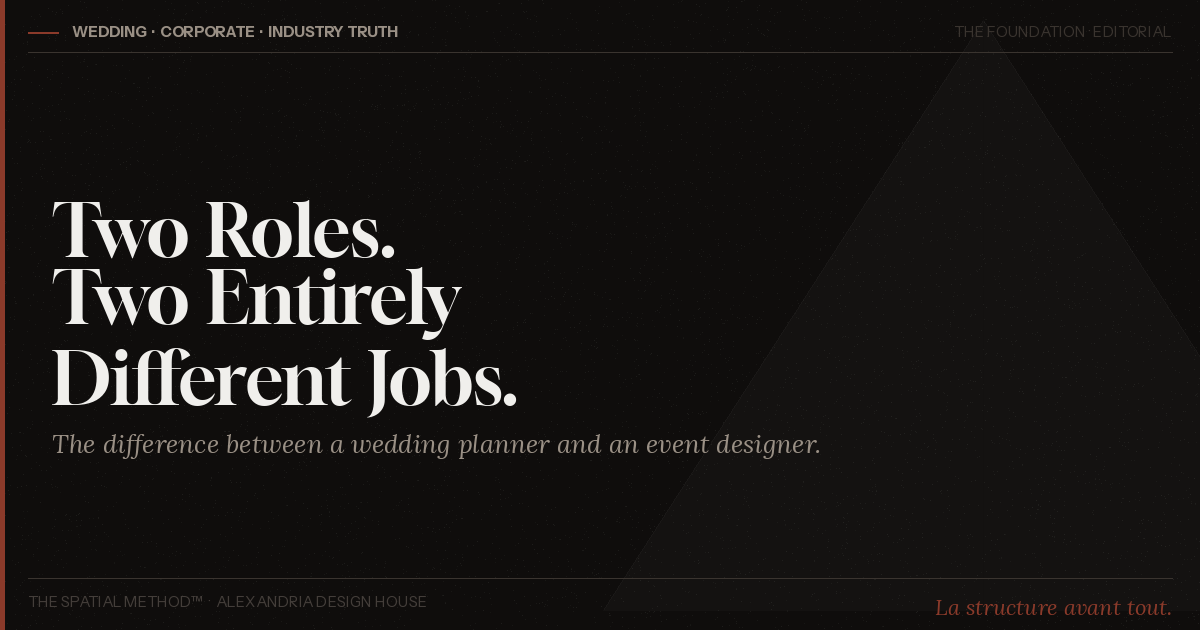 The Difference Between a Wedding Planner/ Event Designer 