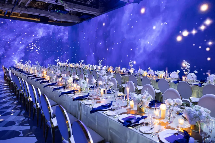 Estee Lauder Own The Night Toronto Illuminarium. Production by Spatial Event Architect Alexandria Design House