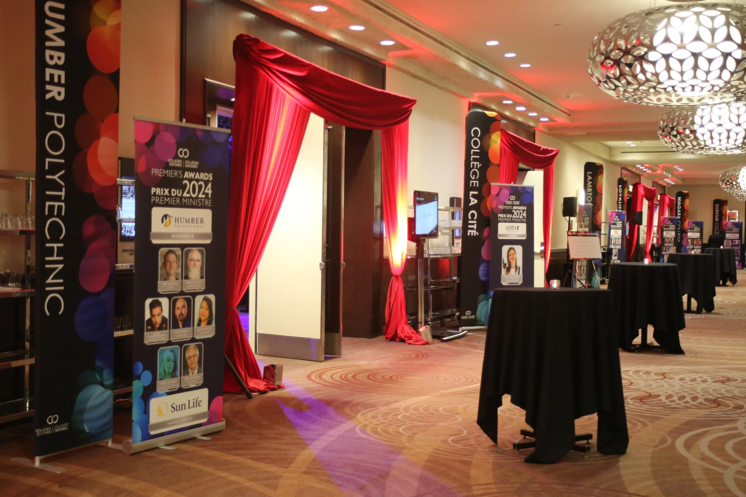 Premieres Awards Gala 800+ Guests The Sheraton Toronto  Conference Full service Design by Alexandria Design House. 