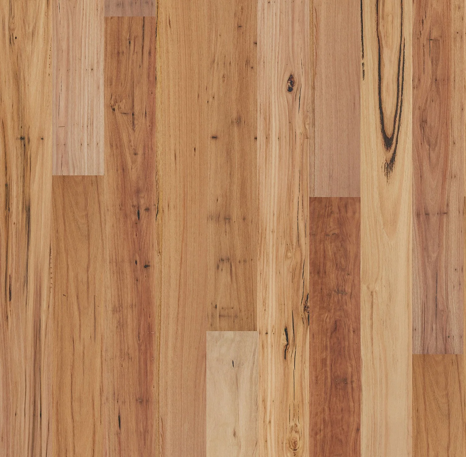 Close-up view of a wooden floor with natural wood grain and color variations.