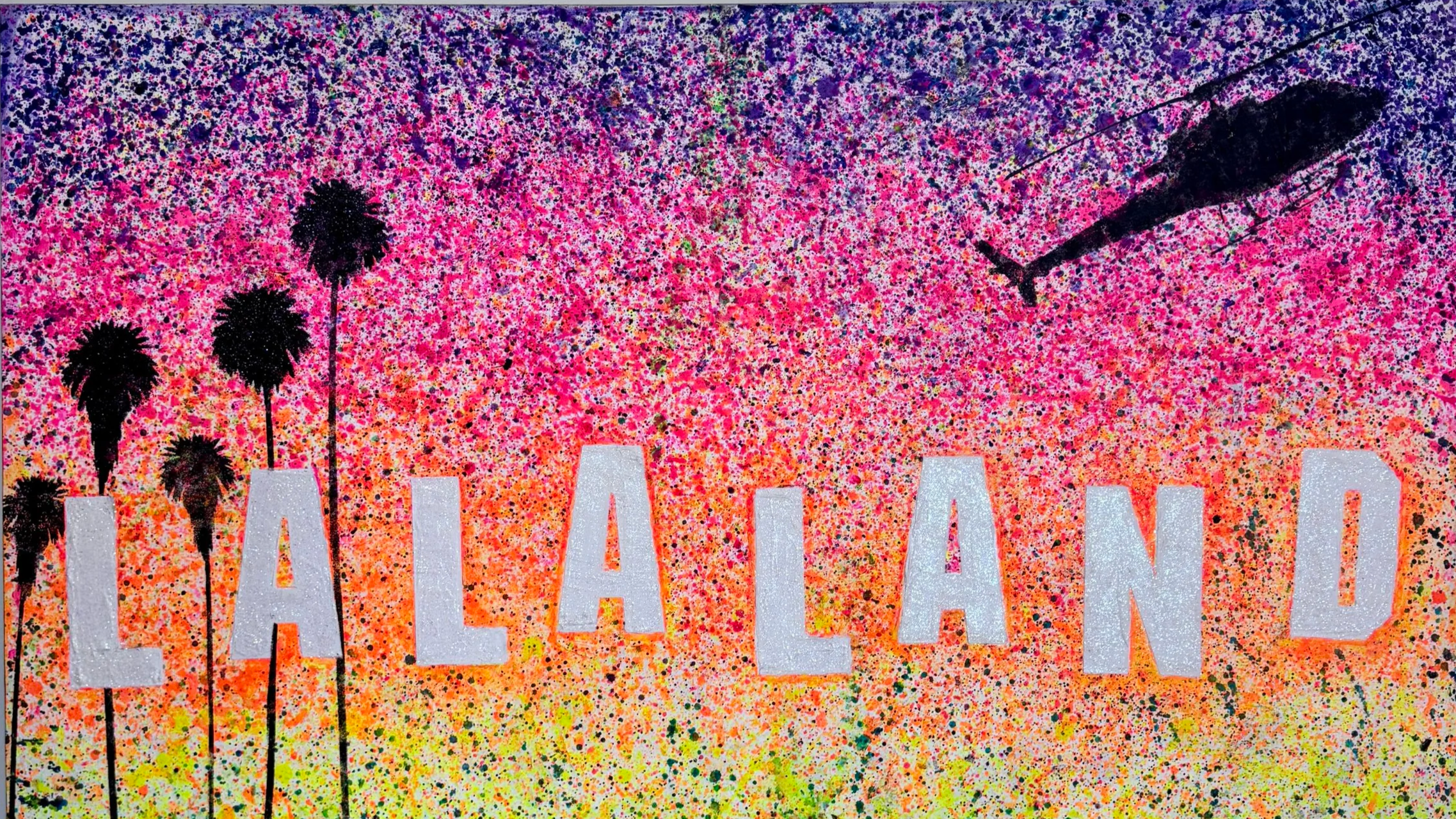 LALALAND original painting by stencil artist Adele French