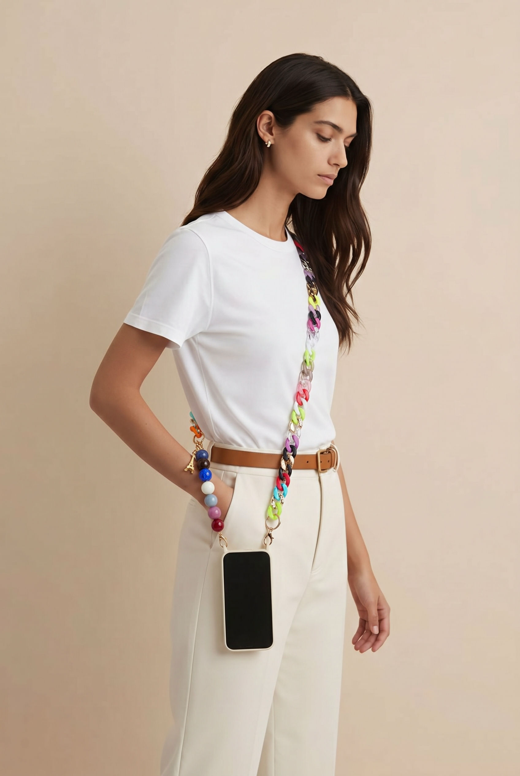 Cross Body Phone Chain (Rainbow)