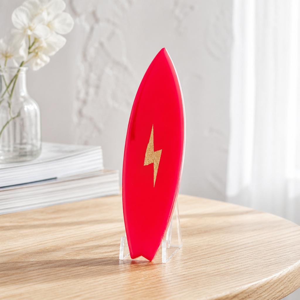 Mini surfboard cut out ( Neon Pink)