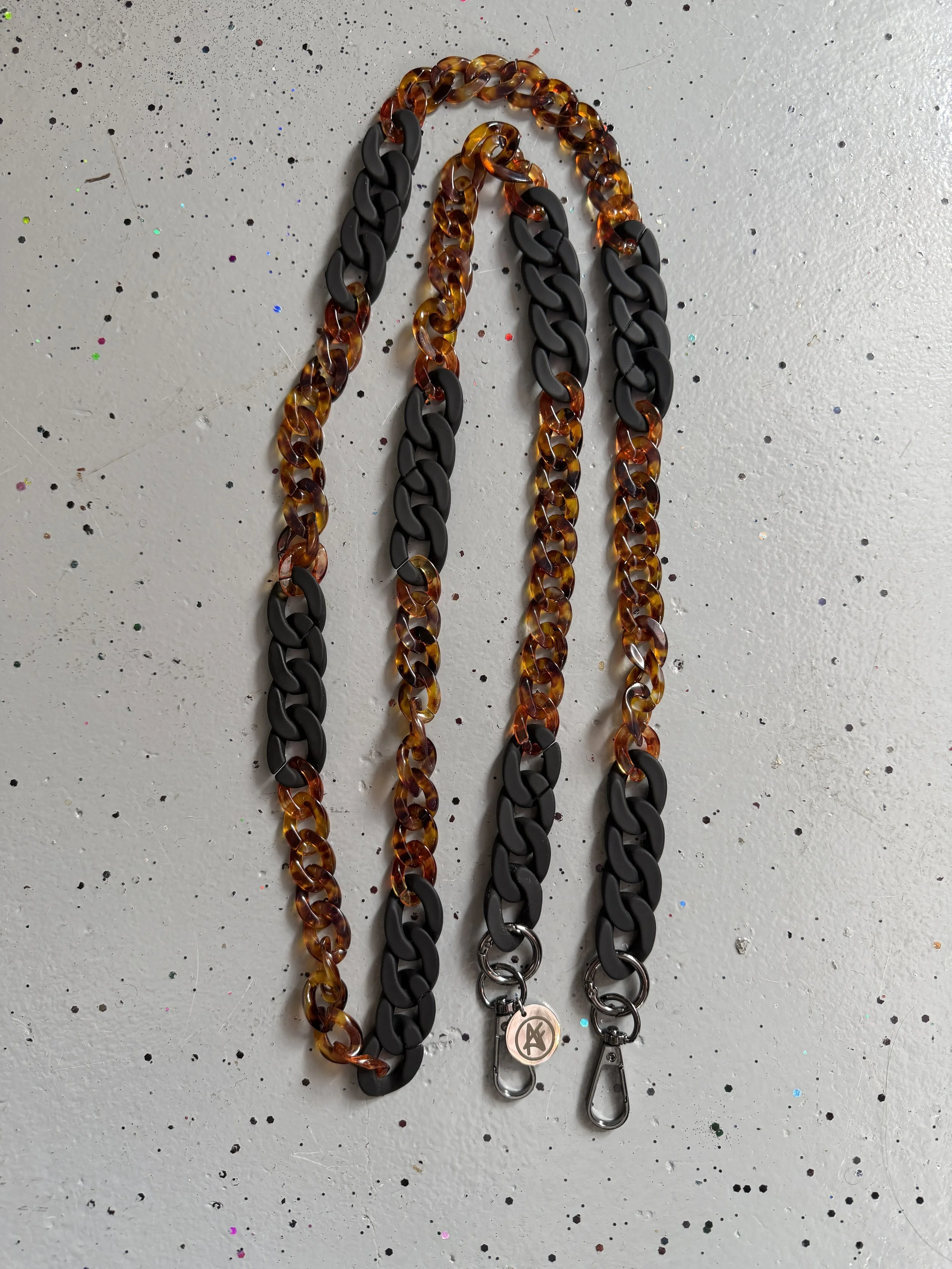 Standard, Black & Leopard - Cross Body Phone Chain