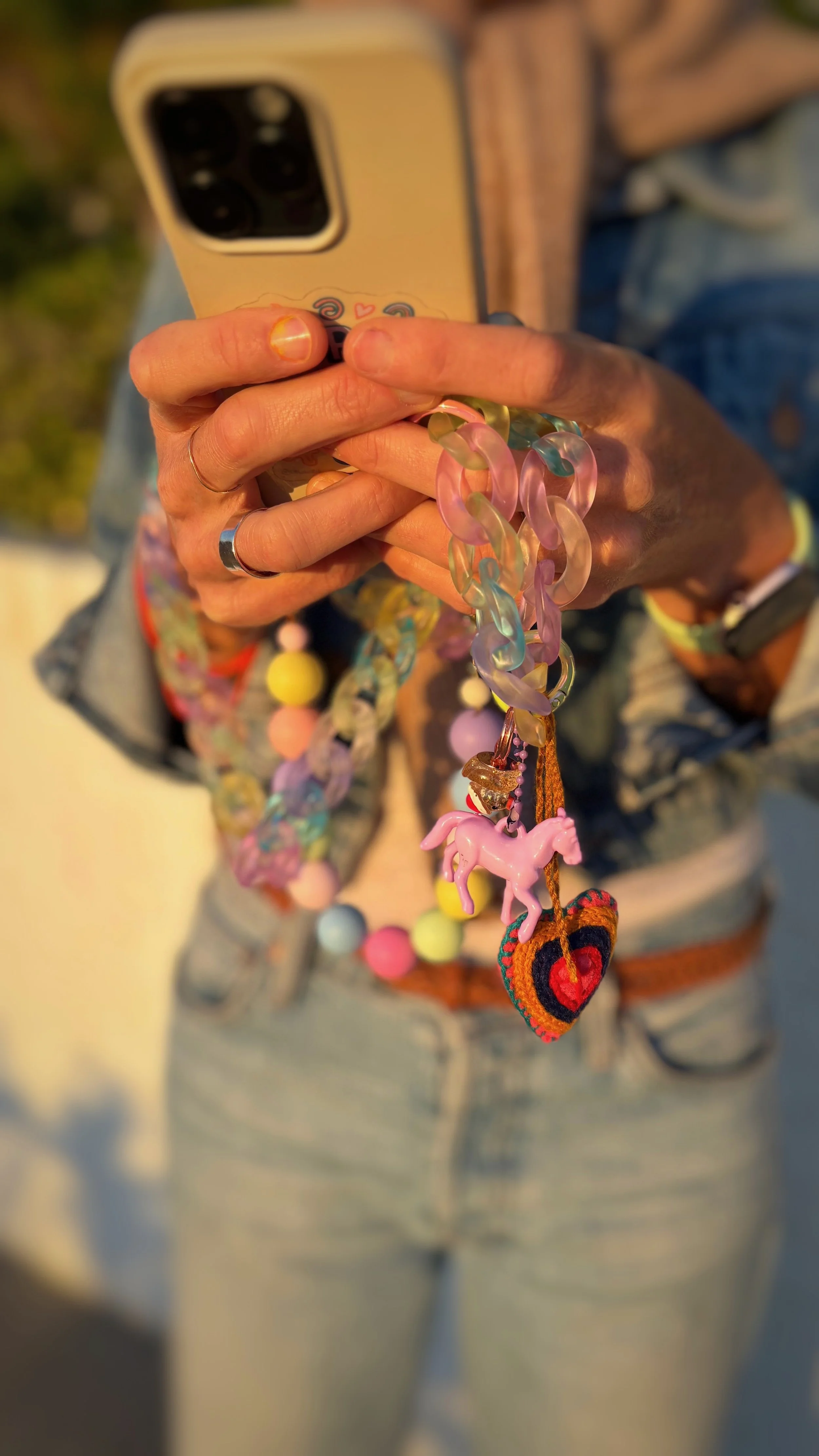 candy strap cross body phone chain