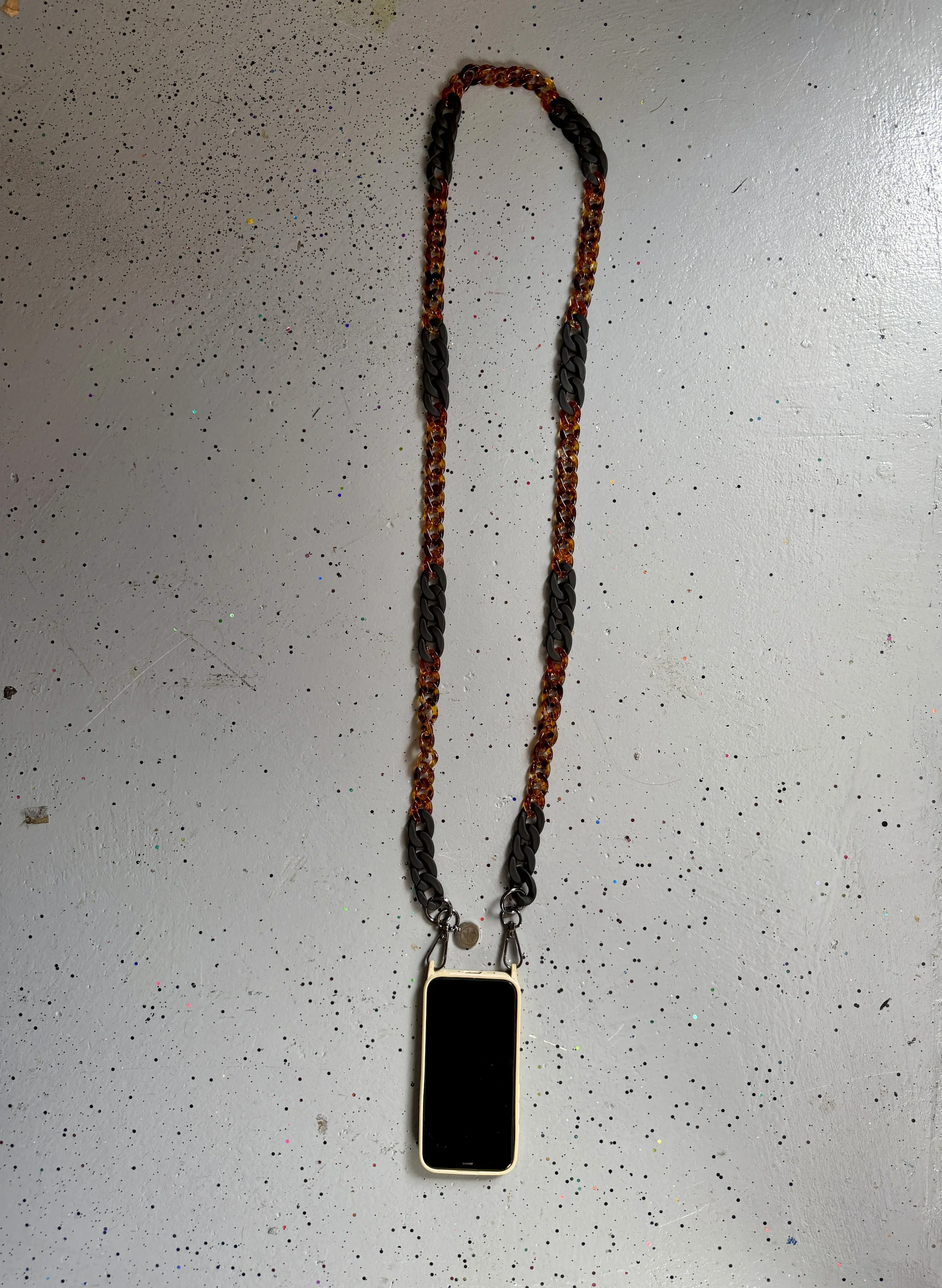 Standard, Black & Leopard - Cross Body Phone Chain