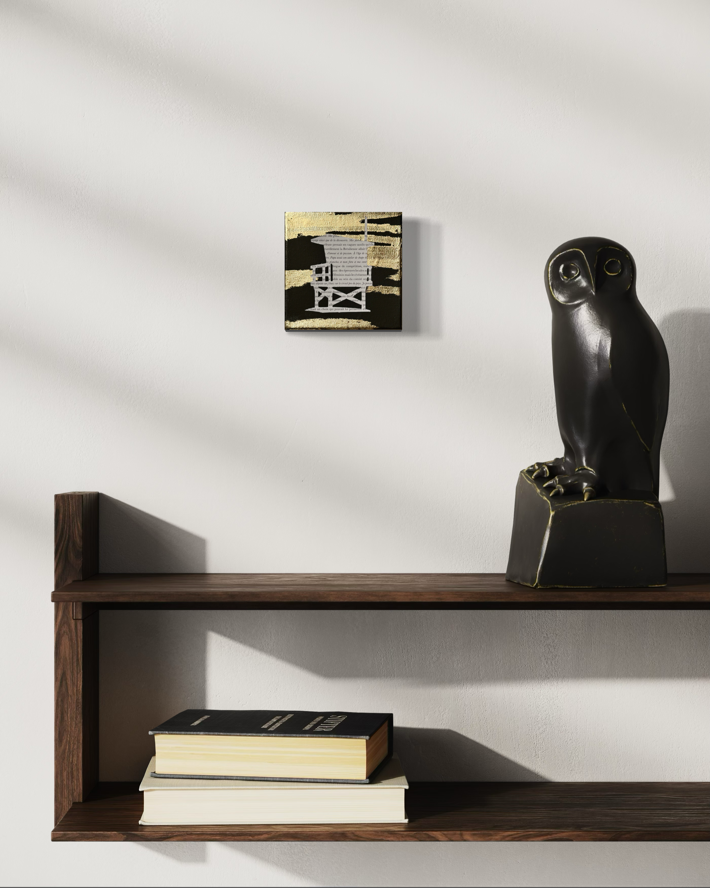 Black and gold Tower in home