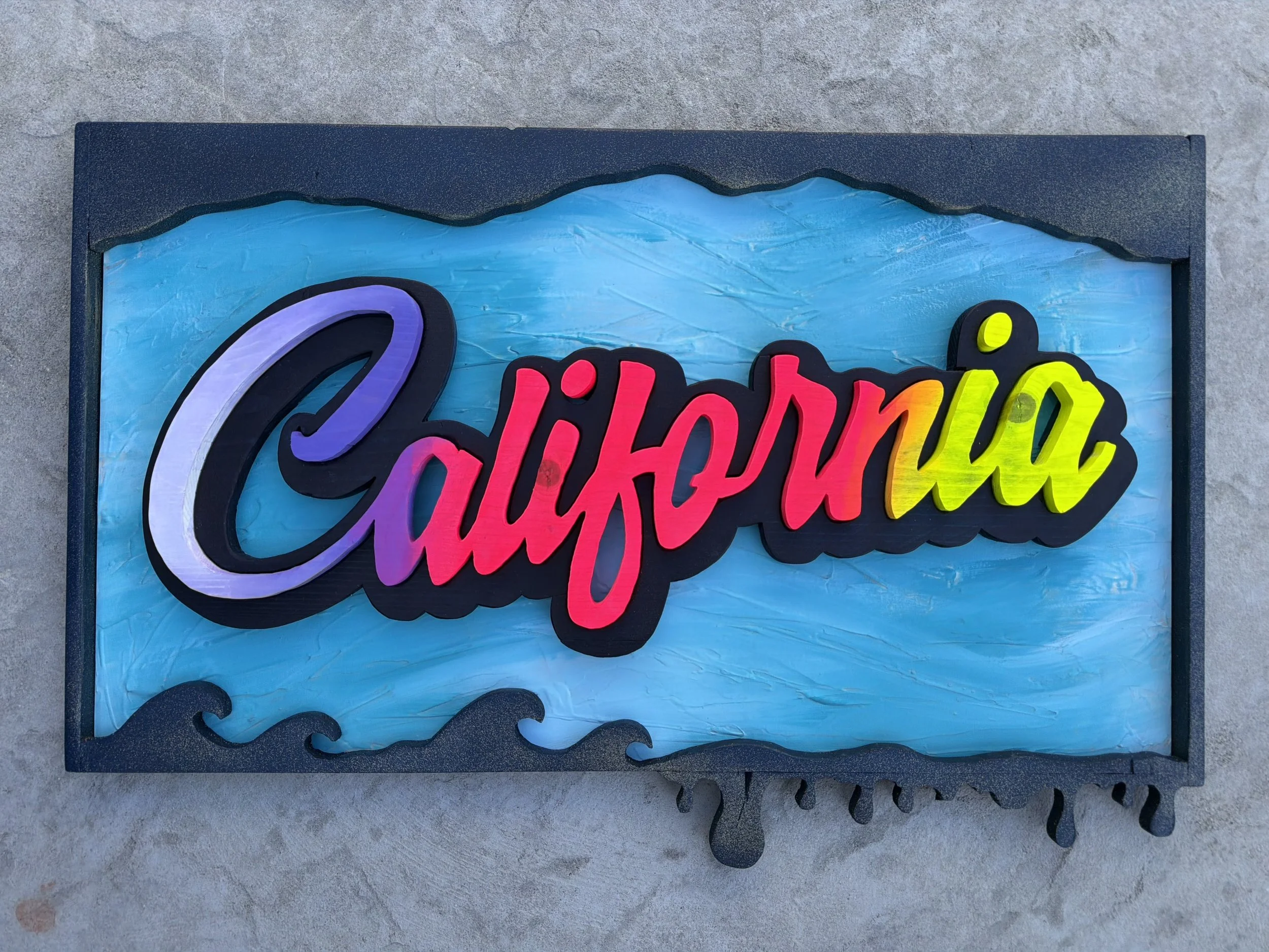 California original painting by artists Adele French and Andrew Mitchell