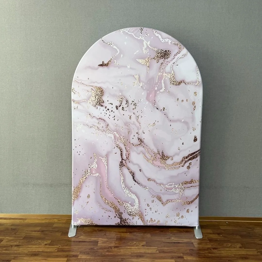 Rose gold and blush marble backdrop 7.5ft 