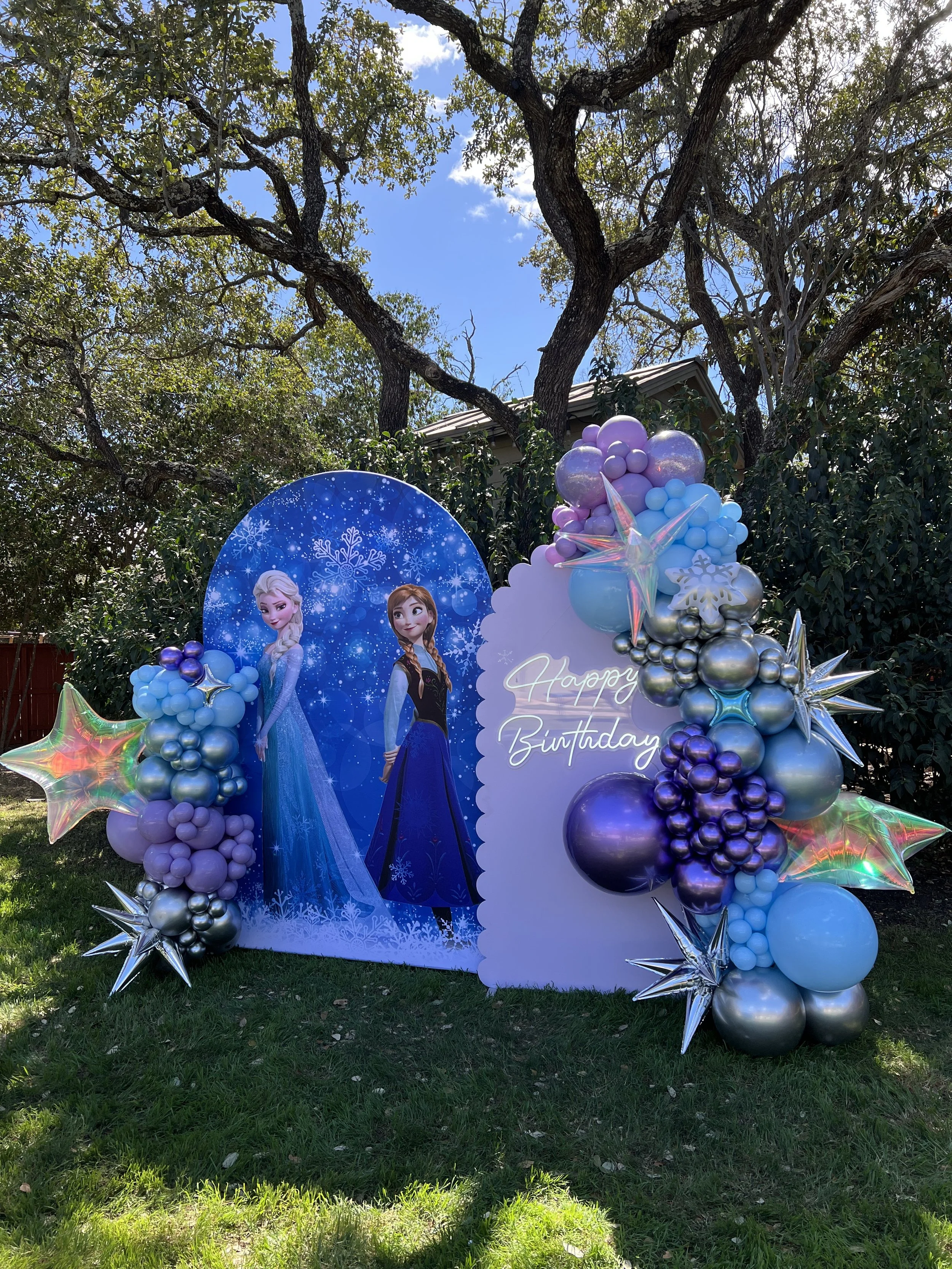 Frozen theme Birthday Day in Shavano Park. 