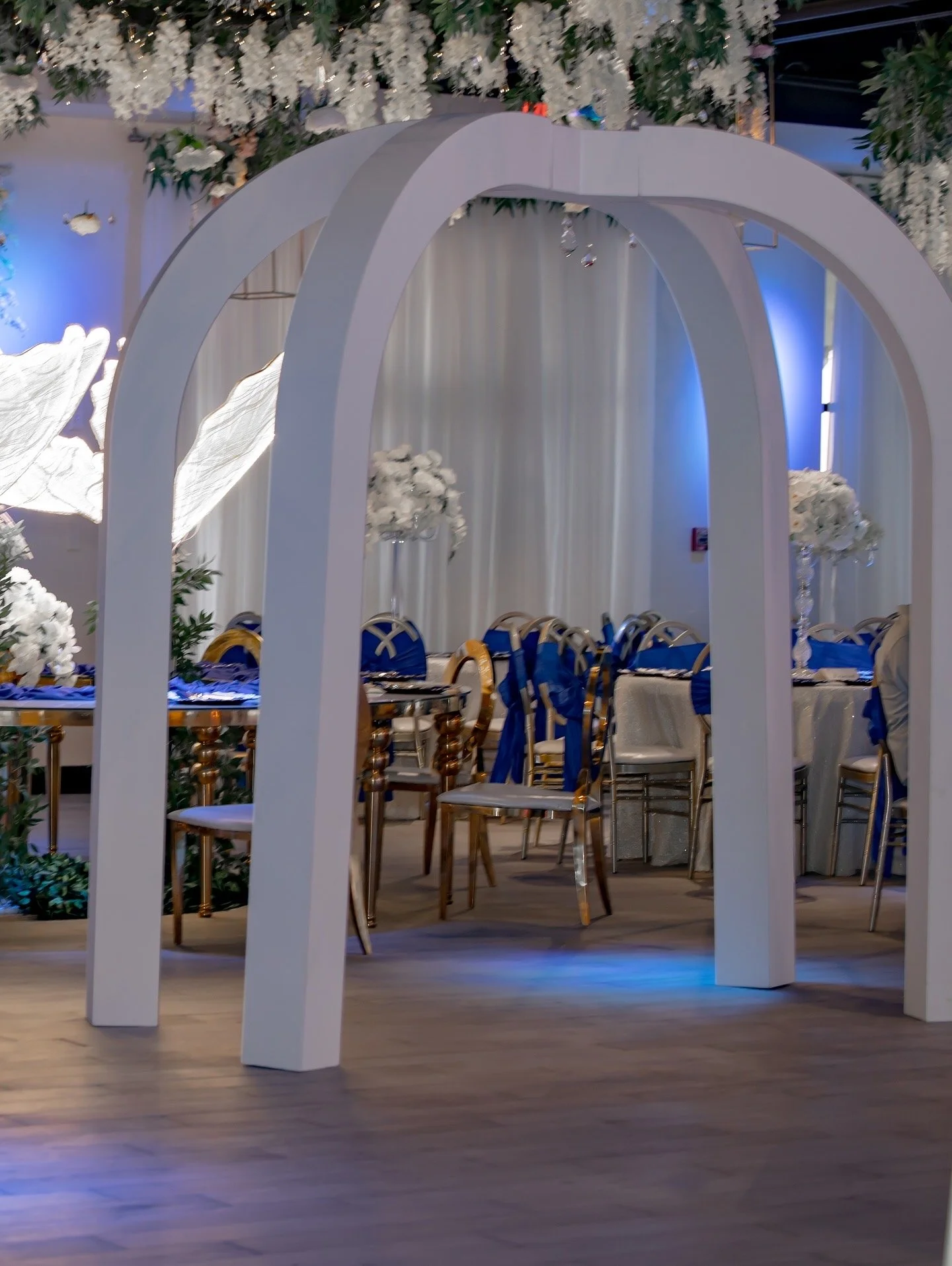 Wedding and Quince Event Rentals. Walk through open arch. 