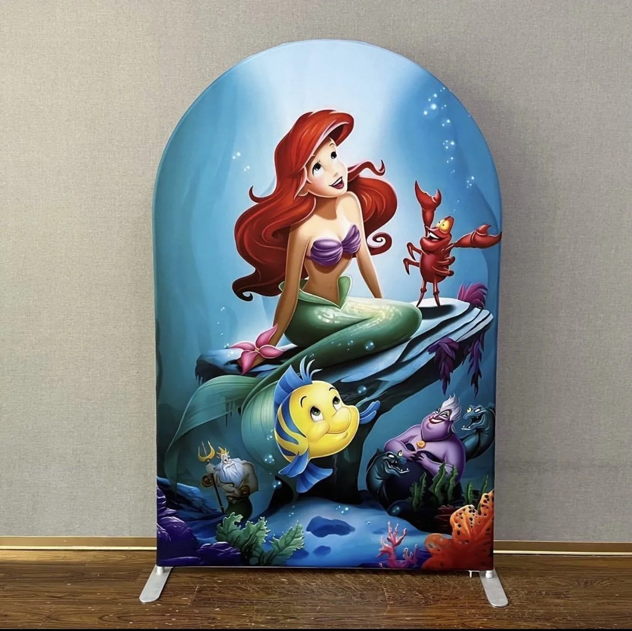 Little Mermaid Ariel backdrop  7.5ft 