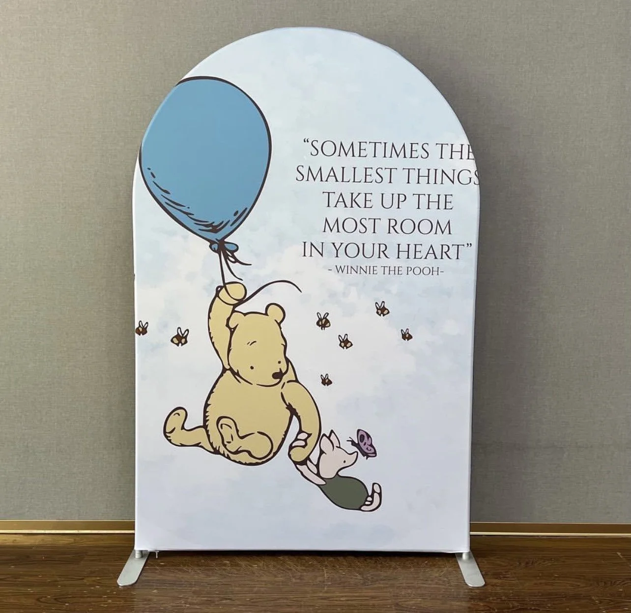 Winnie the Pooh 7.5ft backdrop for baby shower. 