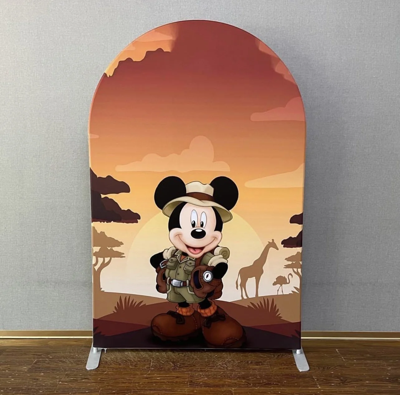 Mickey Safari Backdrop 7.5ft