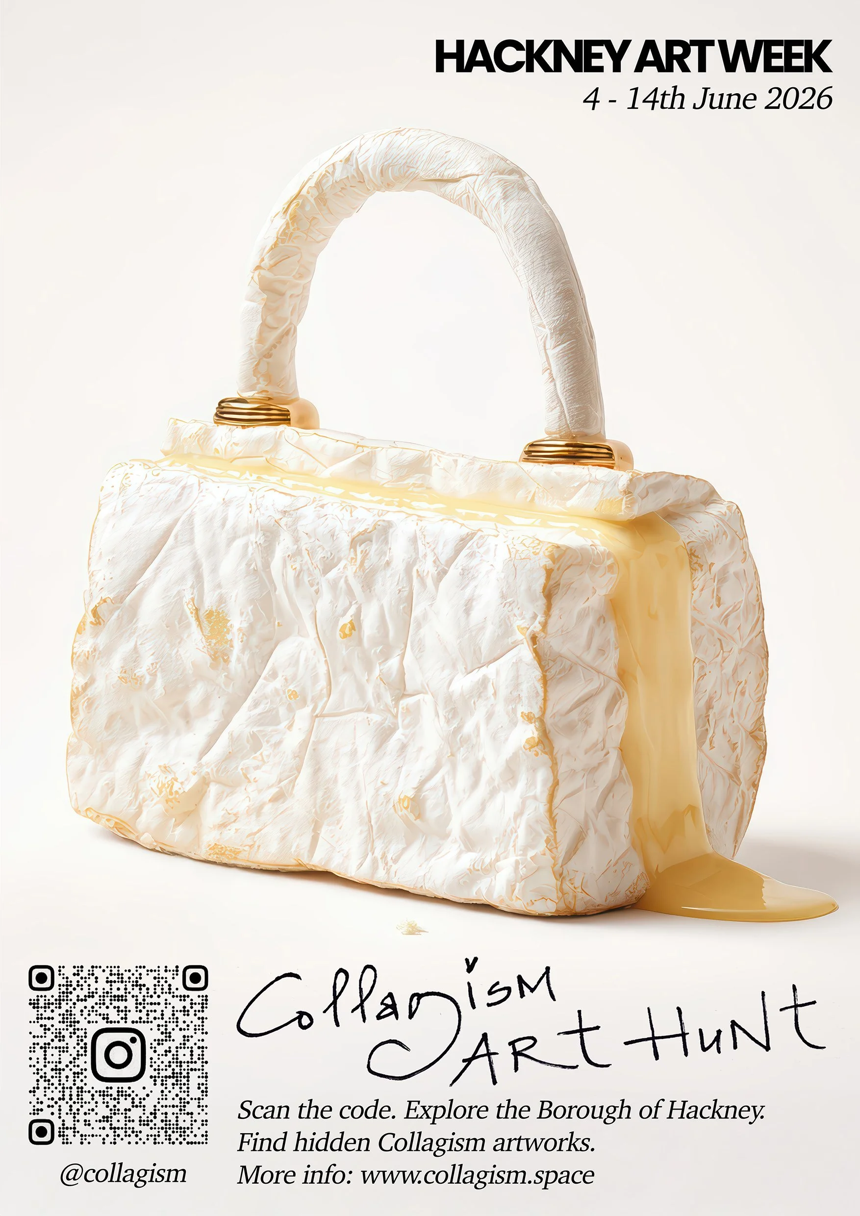 Collagism Art Hunt A3 Poster for Hackney Art Week
