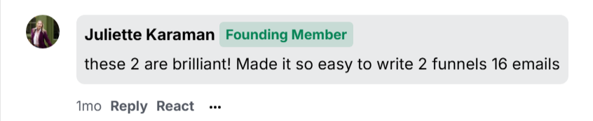 these 2 are brilliant! Made it so easy to write 2 funnels 16 emails