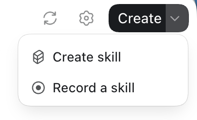 Create or record a ChatGPT Skill