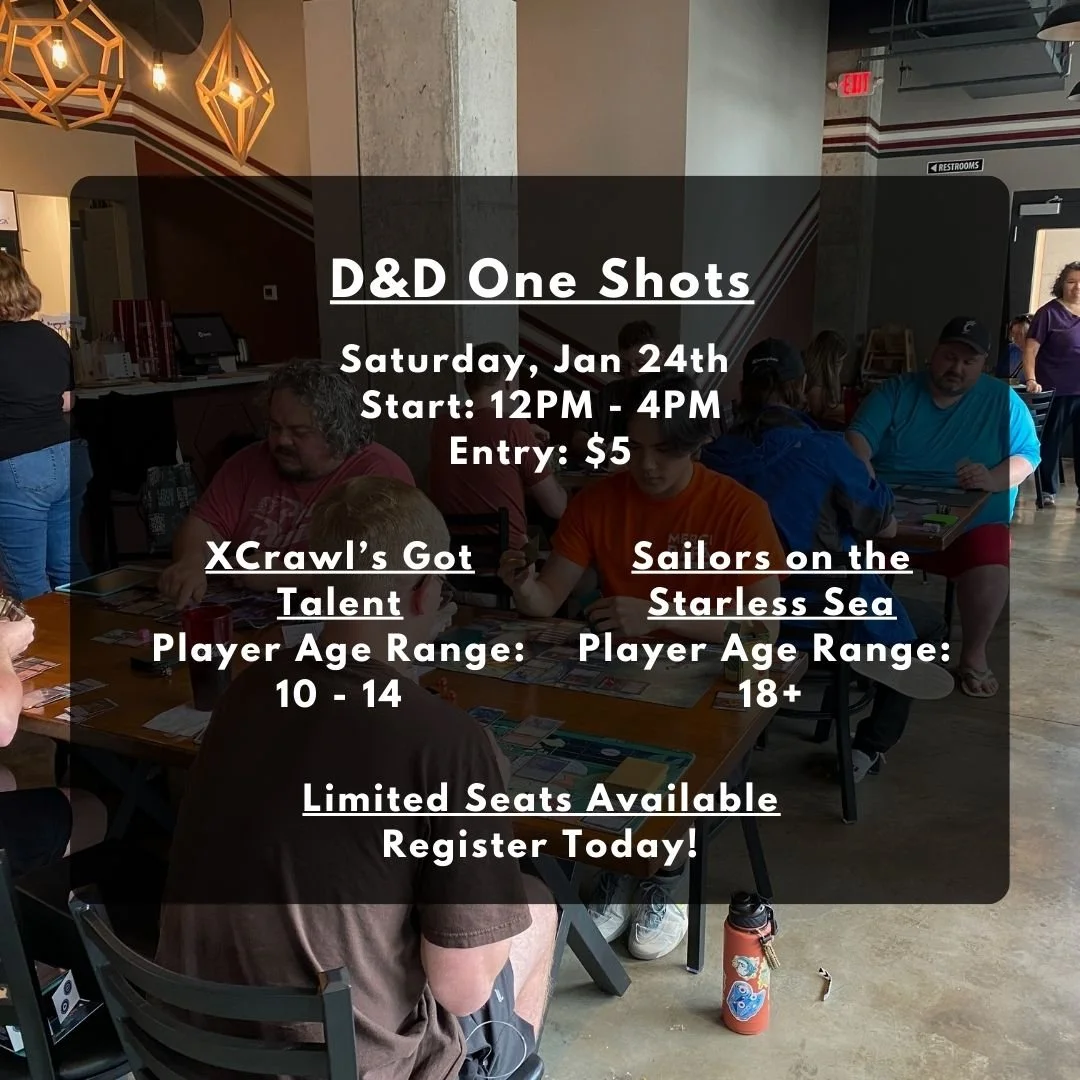 D&D One Shots for Adults & Young Adventurers (ages 10-14)