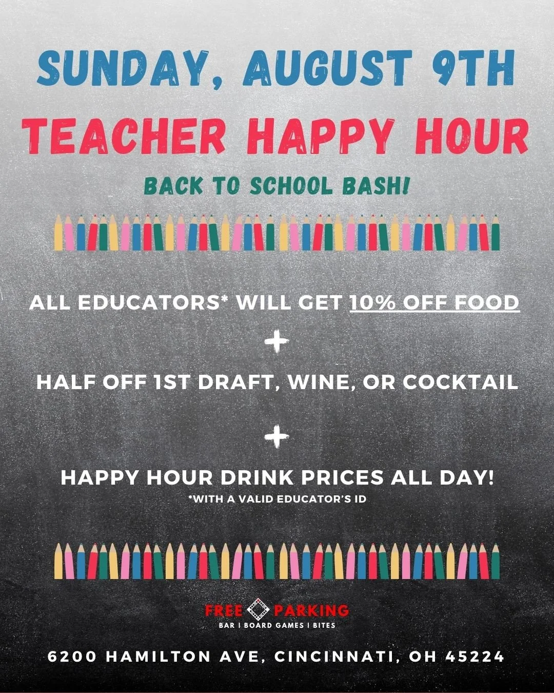 Teacher Happy Hour: Back to School Bash